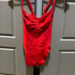 Skims Red Lace Thong Bodysuit , Never Worn!